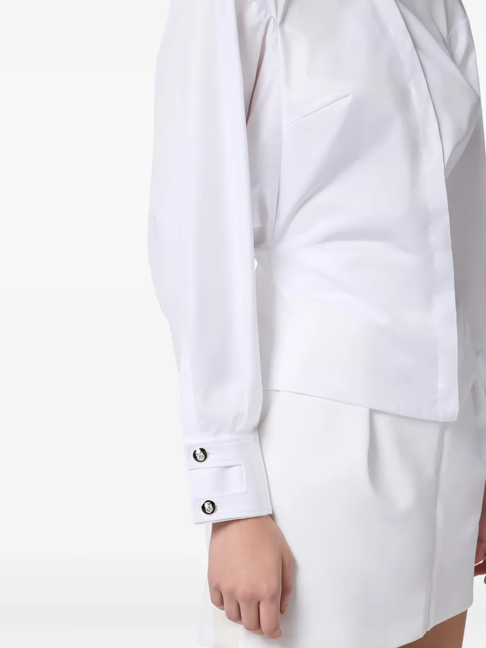 Elisabetta Franchi Blouse met puntige kraag Wit