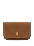 Elisabetta Franchi chain-strap suede cross body bag - Brown