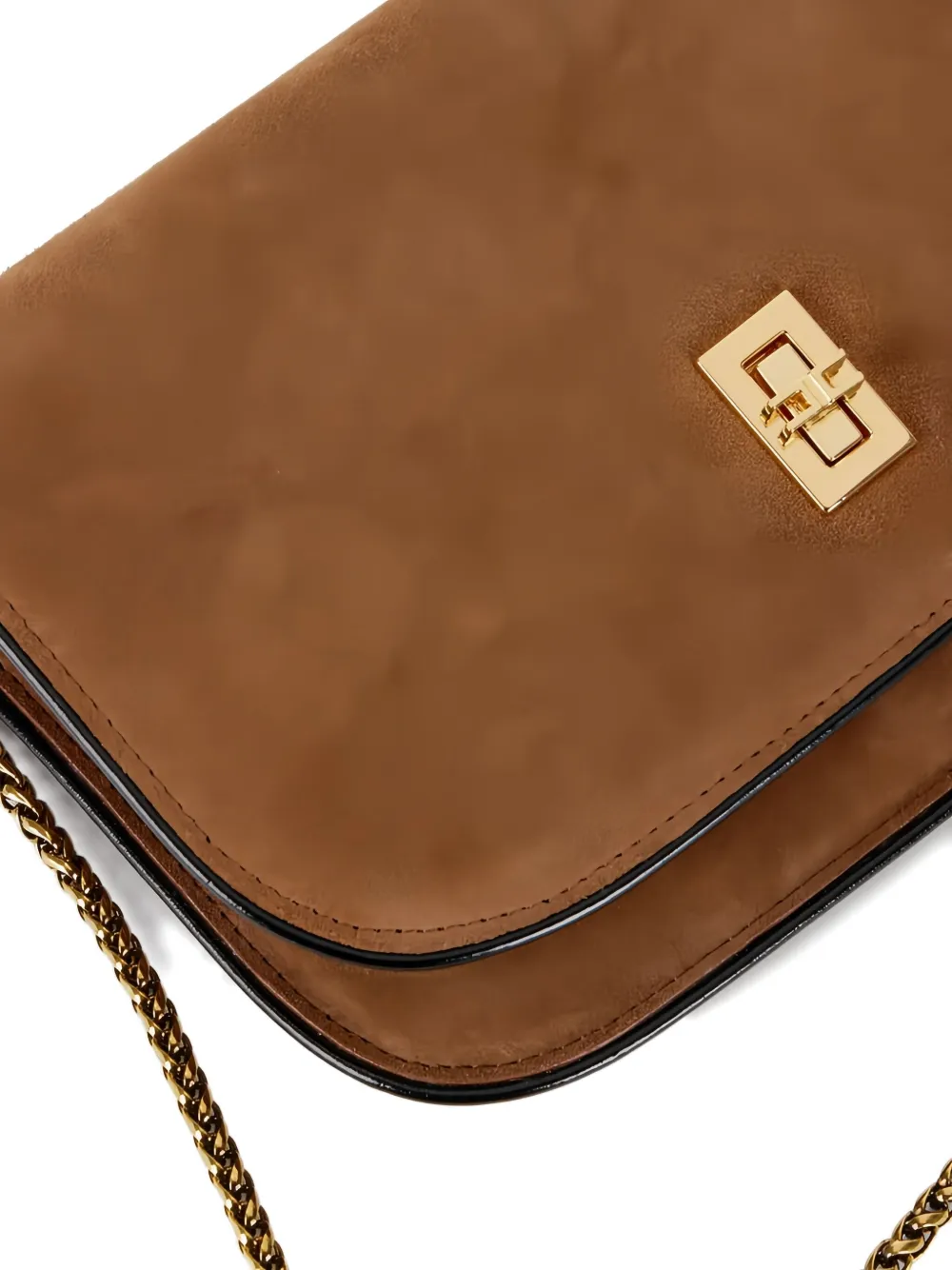 Elisabetta Franchi Crossbodytas met kettingband Bruin