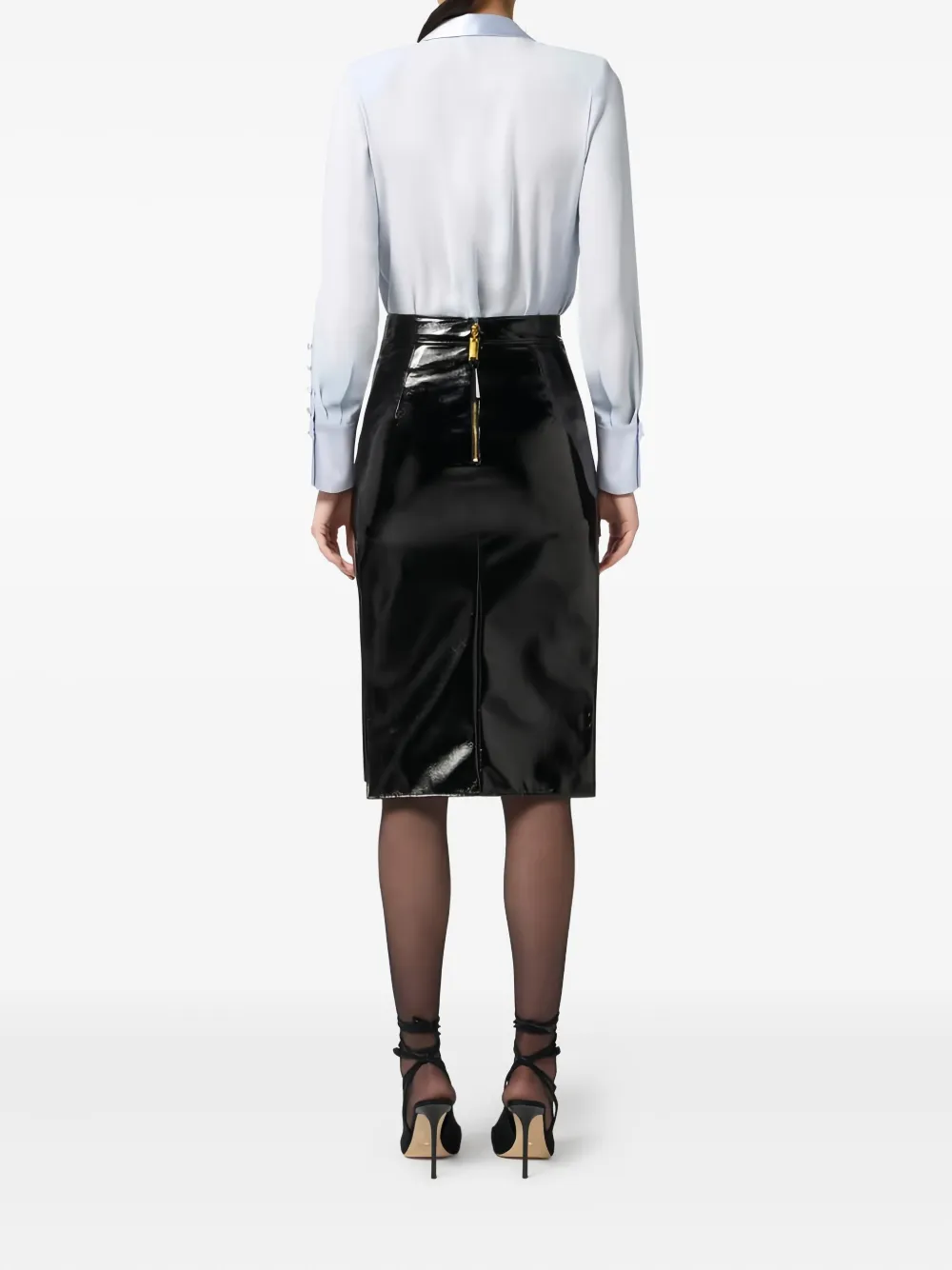 Elisabetta Franchi Satin-trim Bodysuit In Blue
