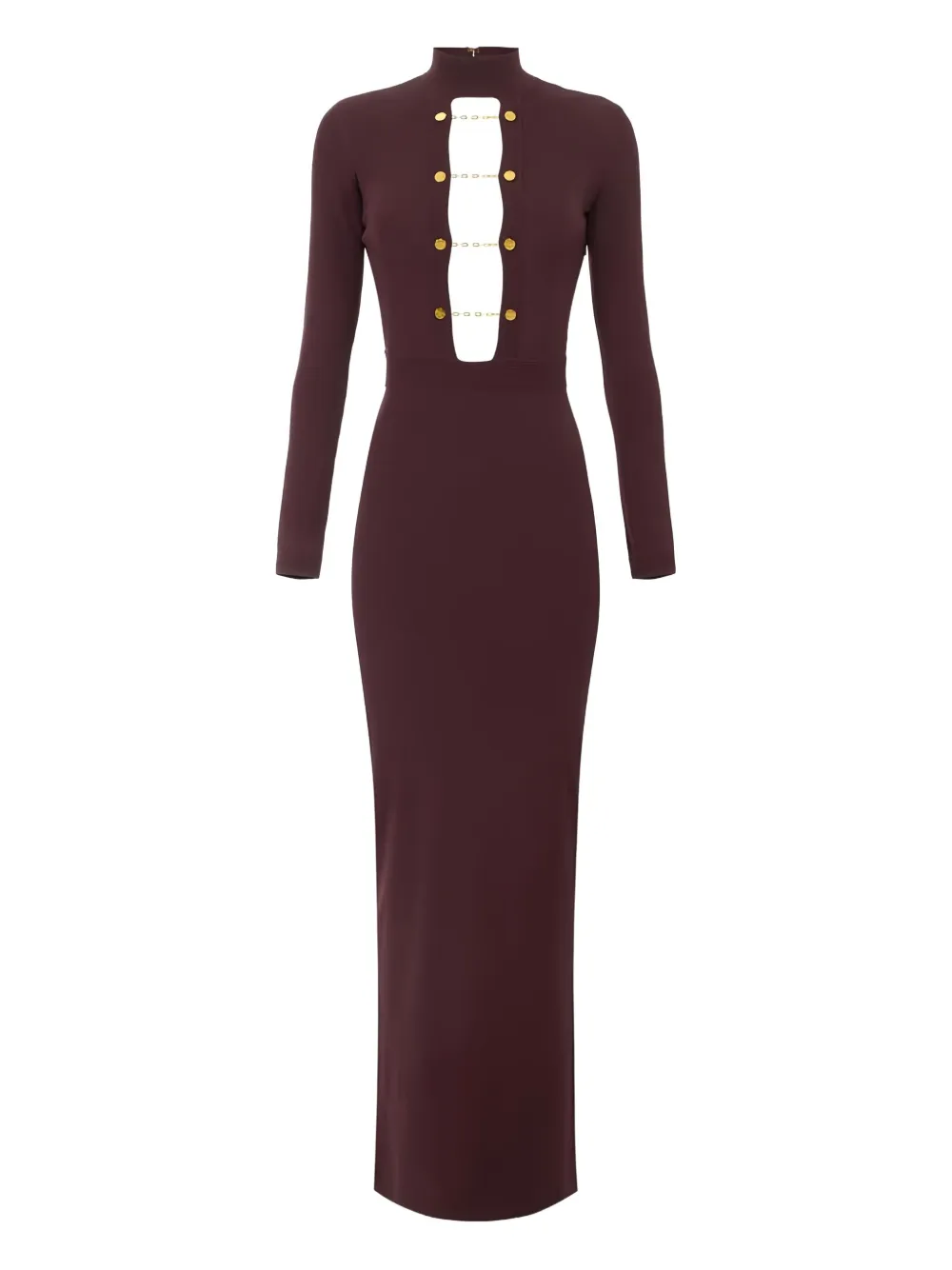 Elisabetta Franchi chain-detail cut-out maxi dress | Red | Image 1