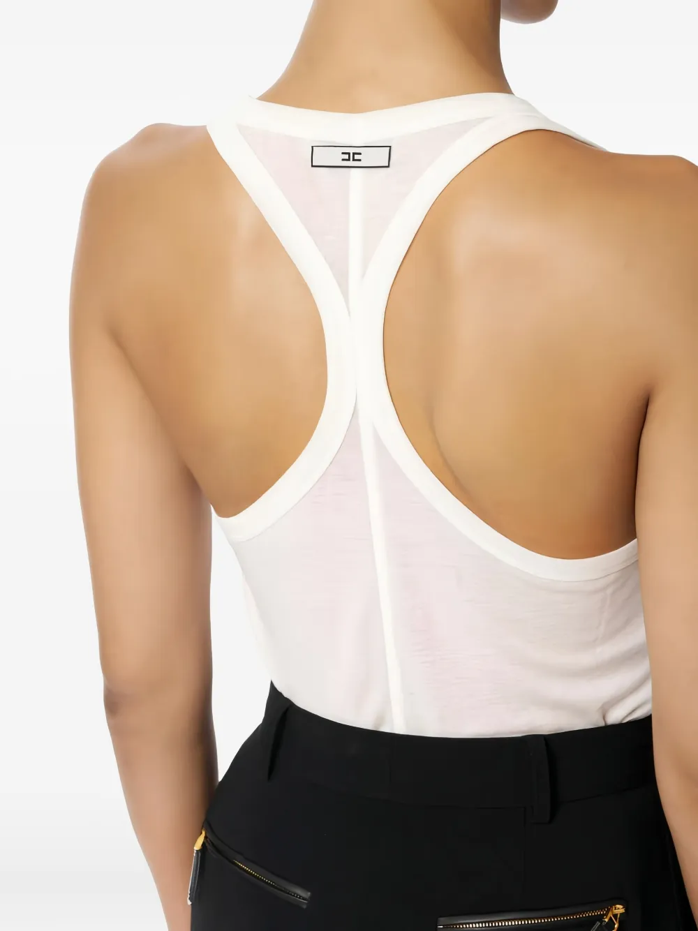 Elisabetta Franchi Scoop-neck Tank Top In White
