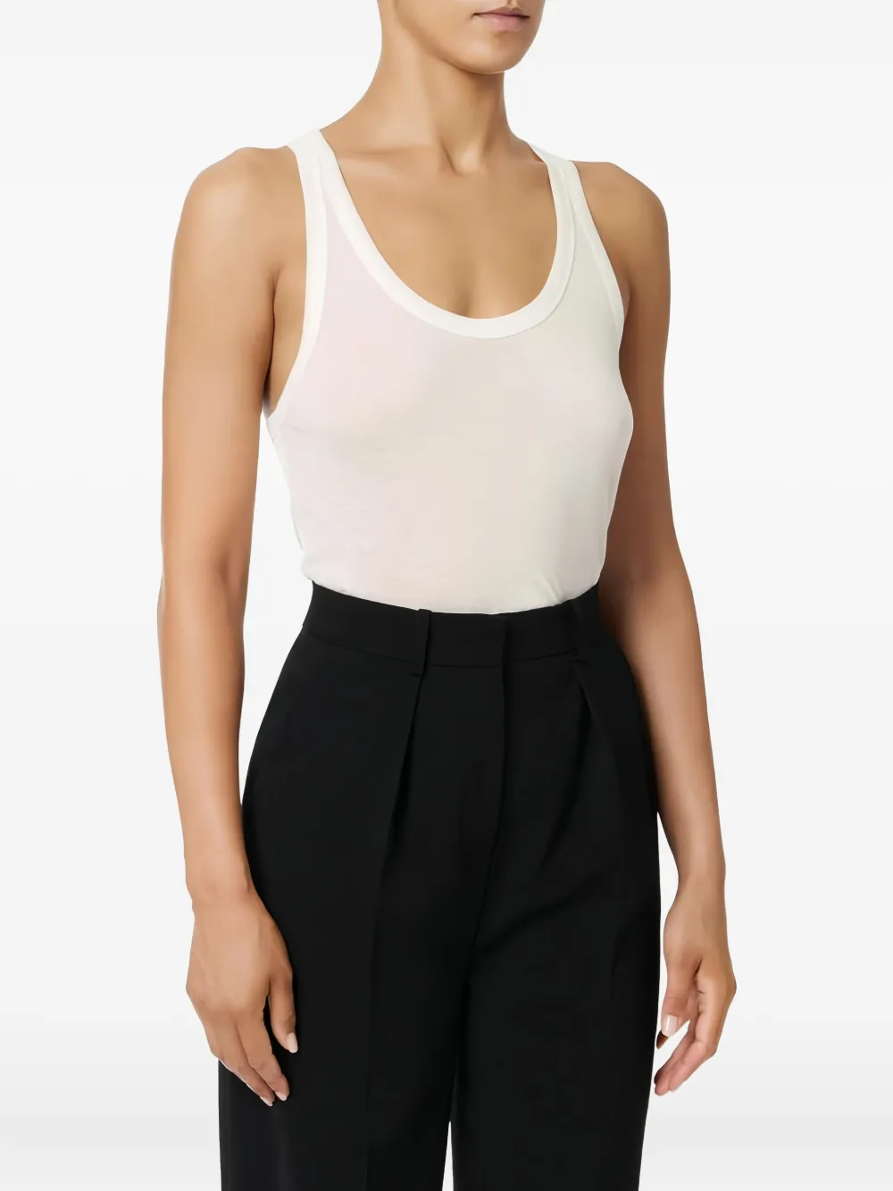 Elisabetta Franchi Scoop-neck Tank Top In White