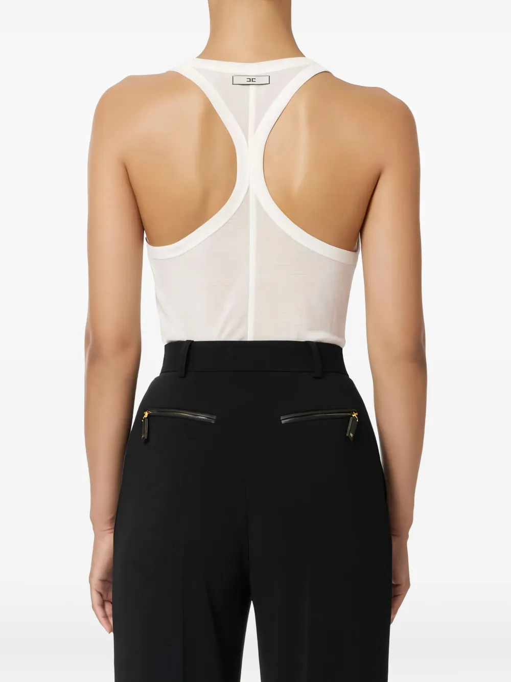 Elisabetta Franchi Scoop-neck Tank Top In White