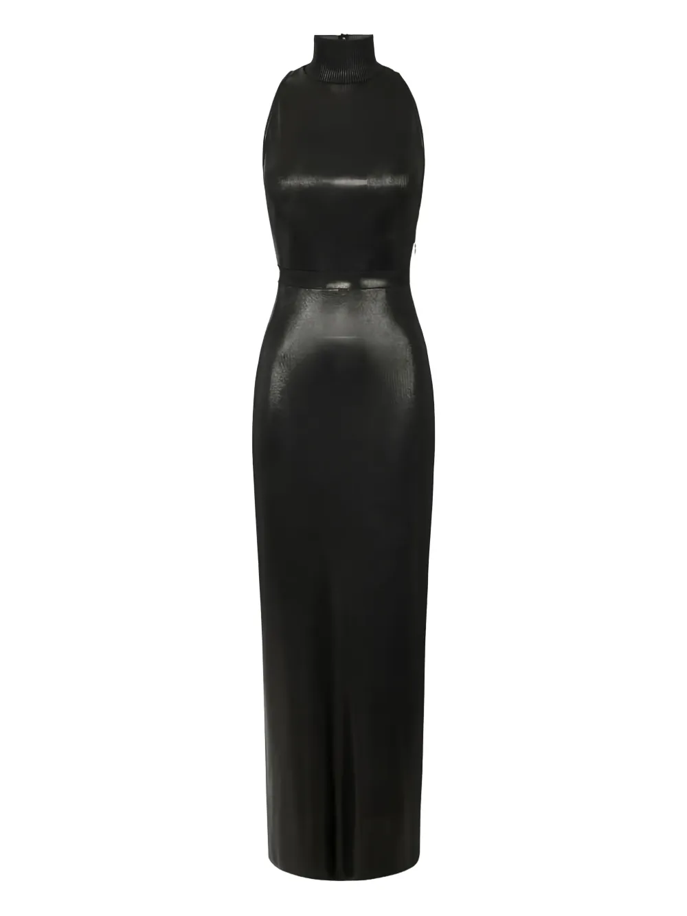 Elisabetta Franchi laminated maxi dress | Black | Image 1