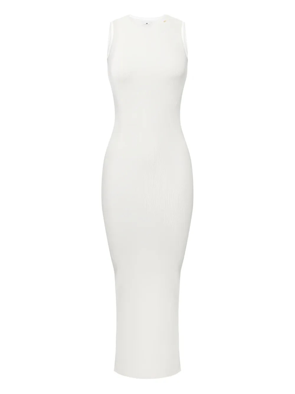 Elisabetta Franchi sleeveless ribbed-knit midi dress | White | Image 1