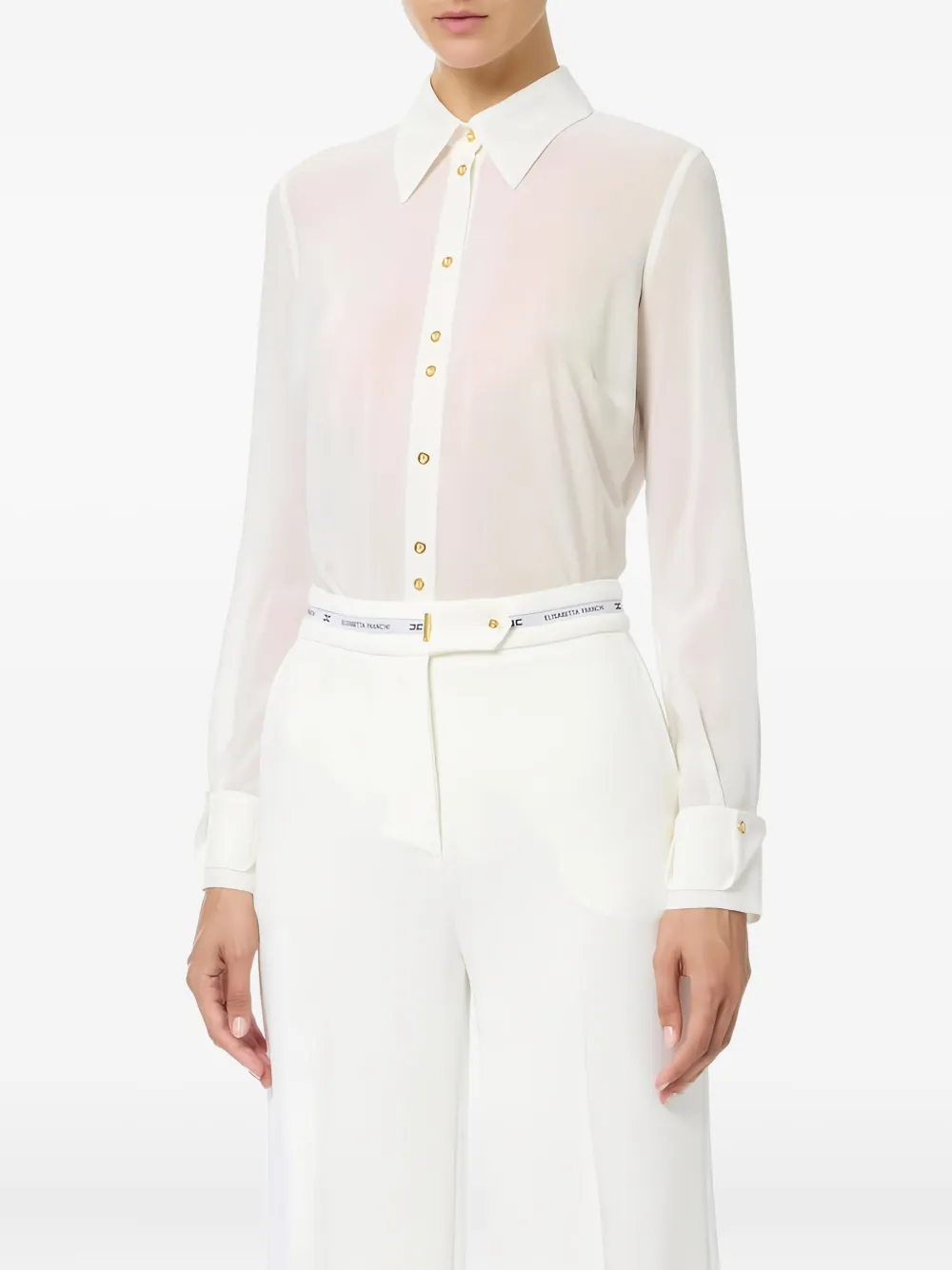 Elisabetta Franchi open-back shirt - Beige
