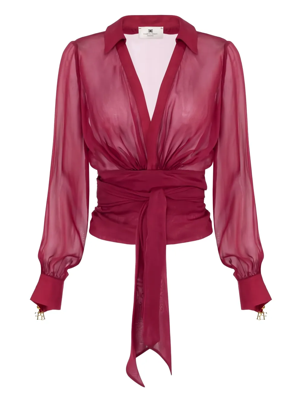 Elisabetta Franchi Sash-detail Blouse In Pink