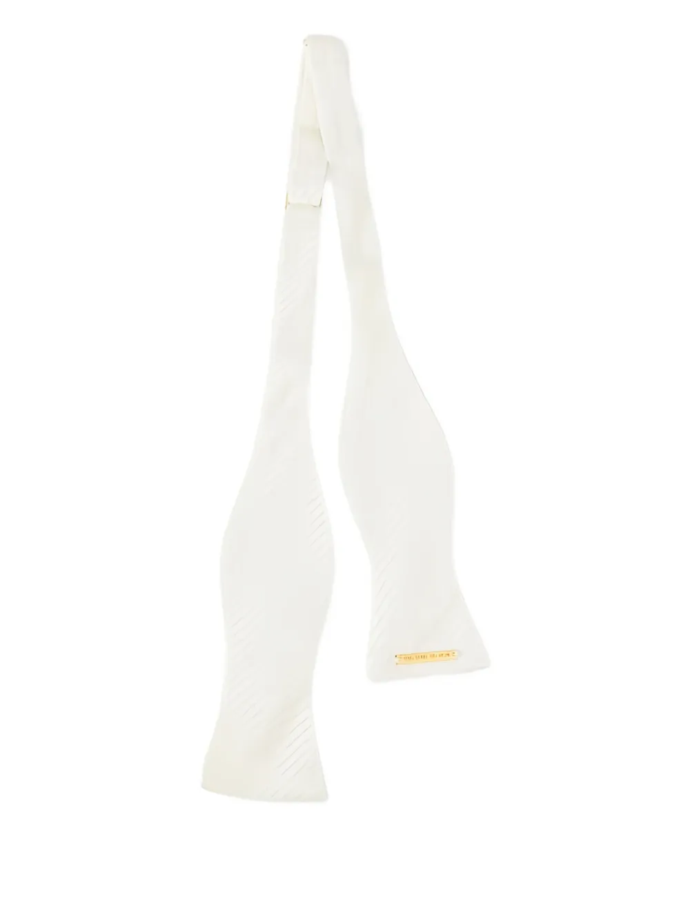 Elisabetta Franchi Jacquard Logo-plaque Bow Tie In White