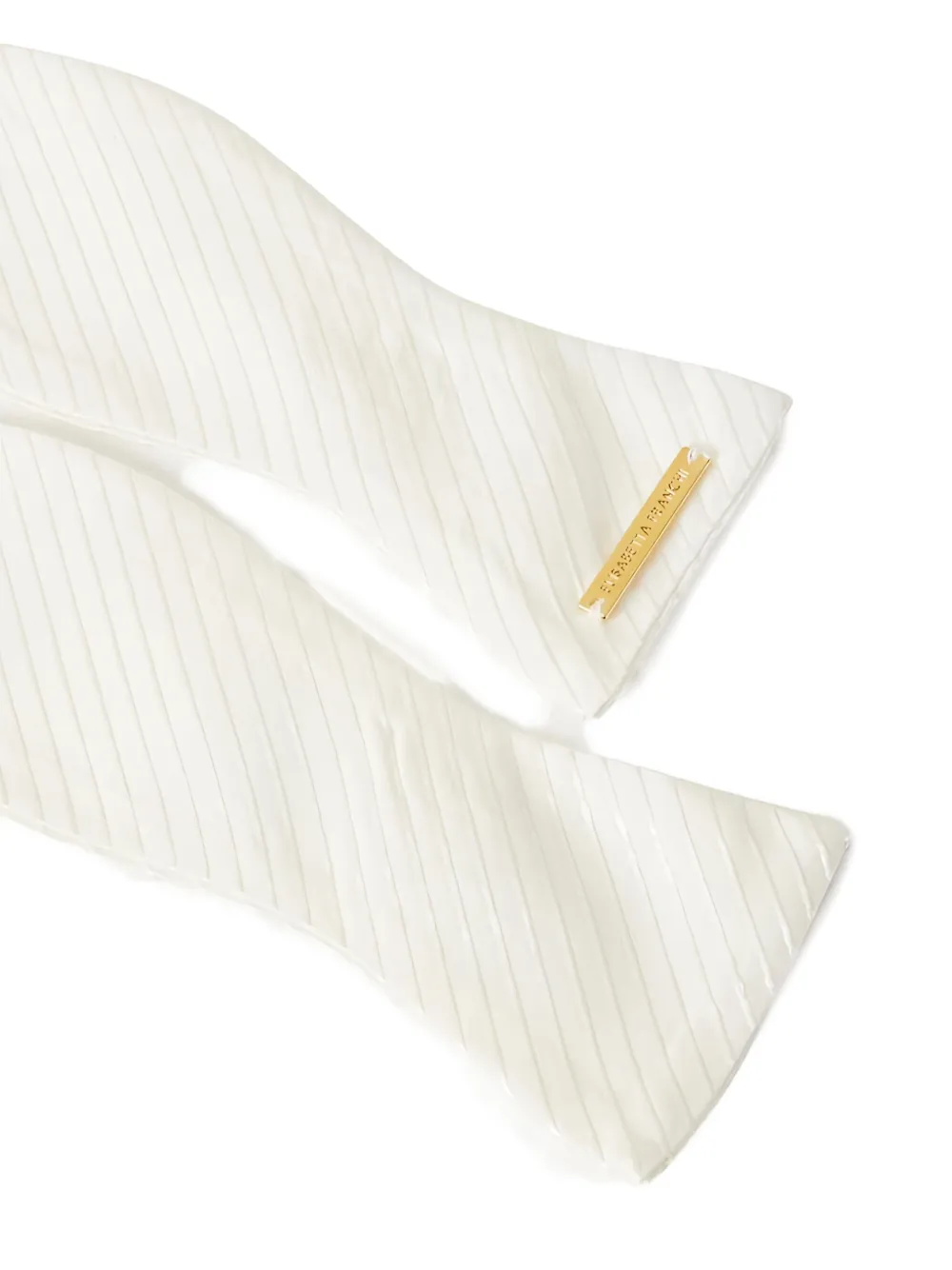 Elisabetta Franchi Jacquard Logo-plaque Bow Tie In White