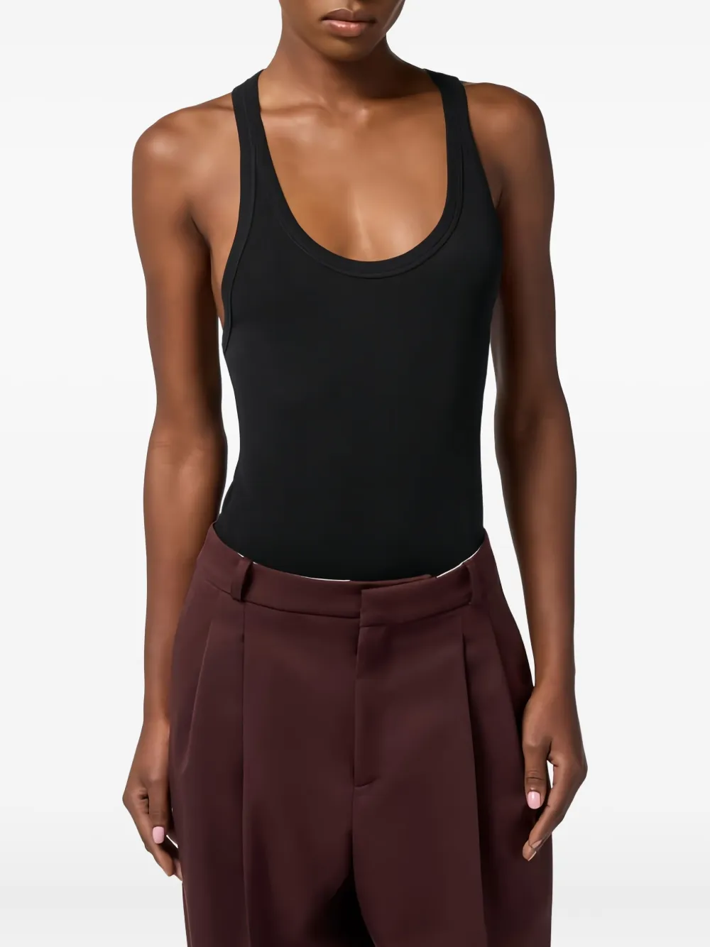 Elisabetta Franchi Tanktop met halternek Zwart