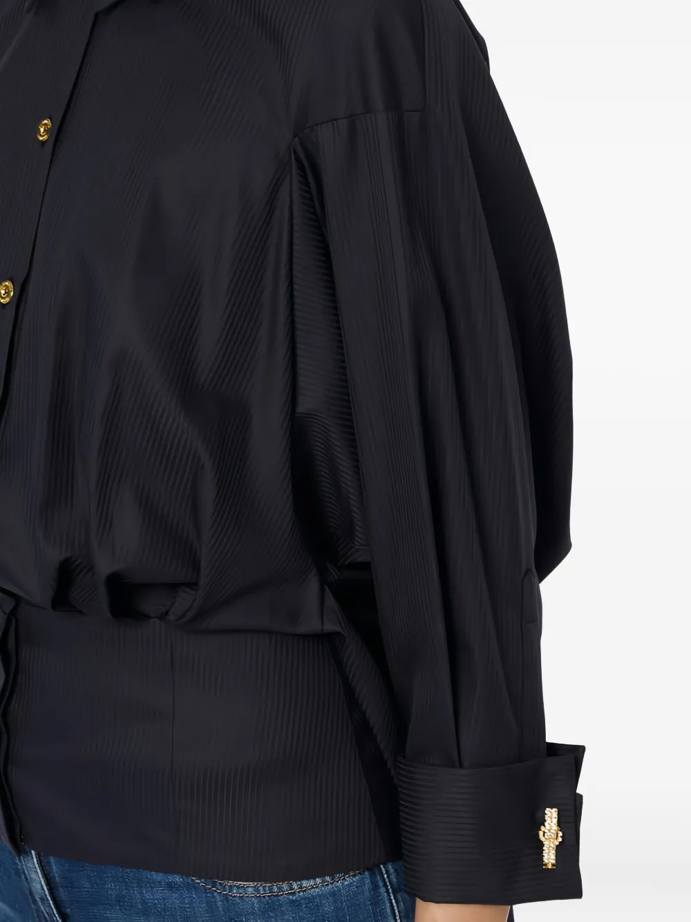 Elisabetta Franchi Jacquard-pattern Cotton Shirt In Multi