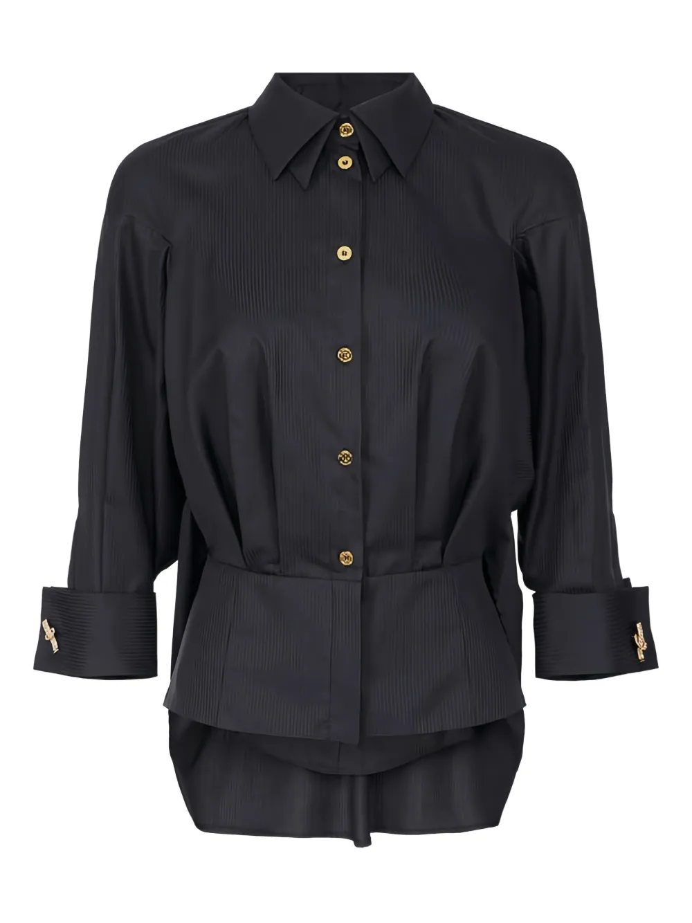 Elisabetta Franchi Jacquard-pattern Cotton Shirt In Multi