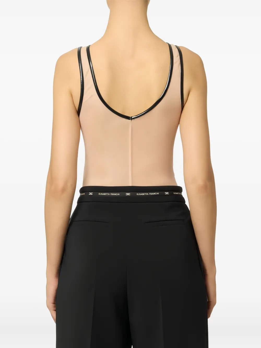 Elisabetta Franchi Body Aus Tüll In Multi