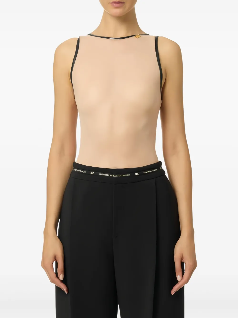 Elisabetta Franchi Body Aus Tüll In Multi