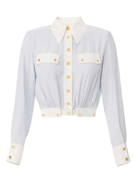 Elisabetta Franchi camisa con botones y diseño de dos colores