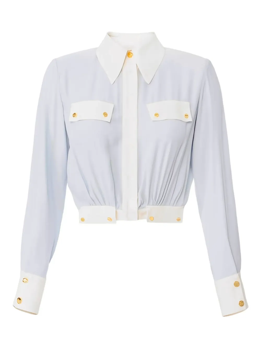 Elisabetta Franchi two-colour buttoned shirt - Blu