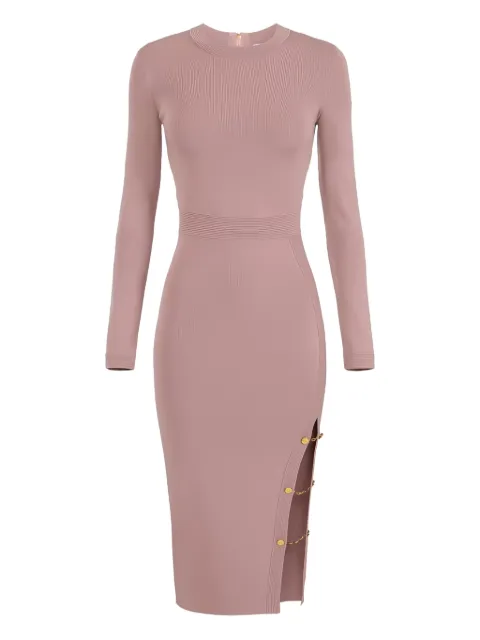 Elisabetta Franchi ribbed-detail midi knit dress
