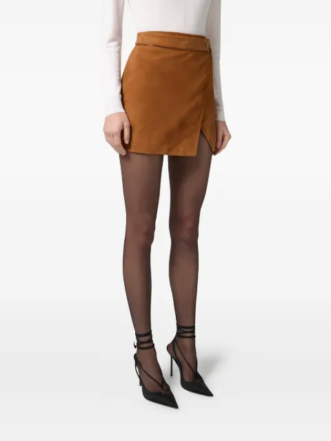 Elisabetta Franchi wraparound suede mini skirt