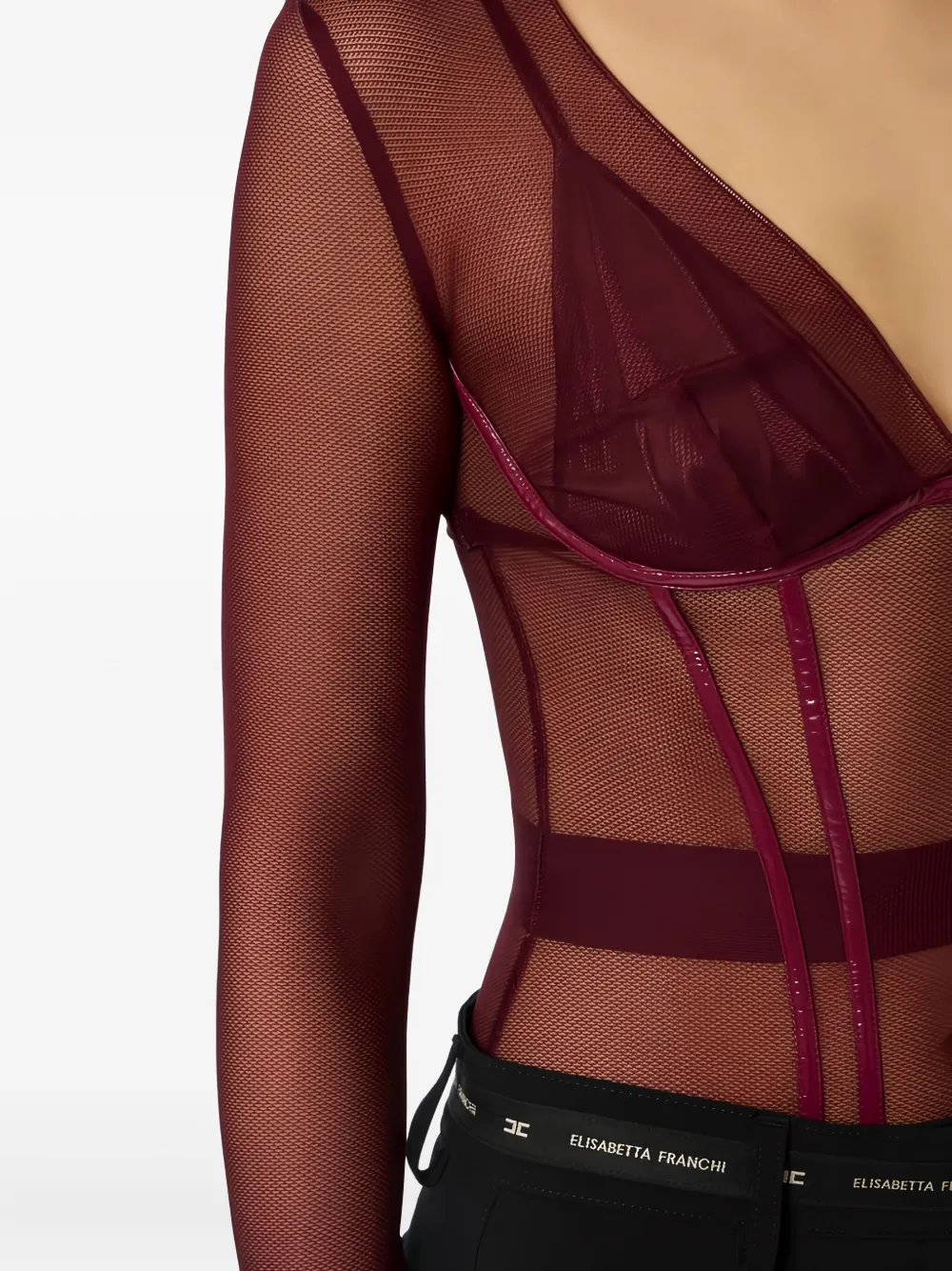 Elisabetta Franchi Top met V-hals Rood