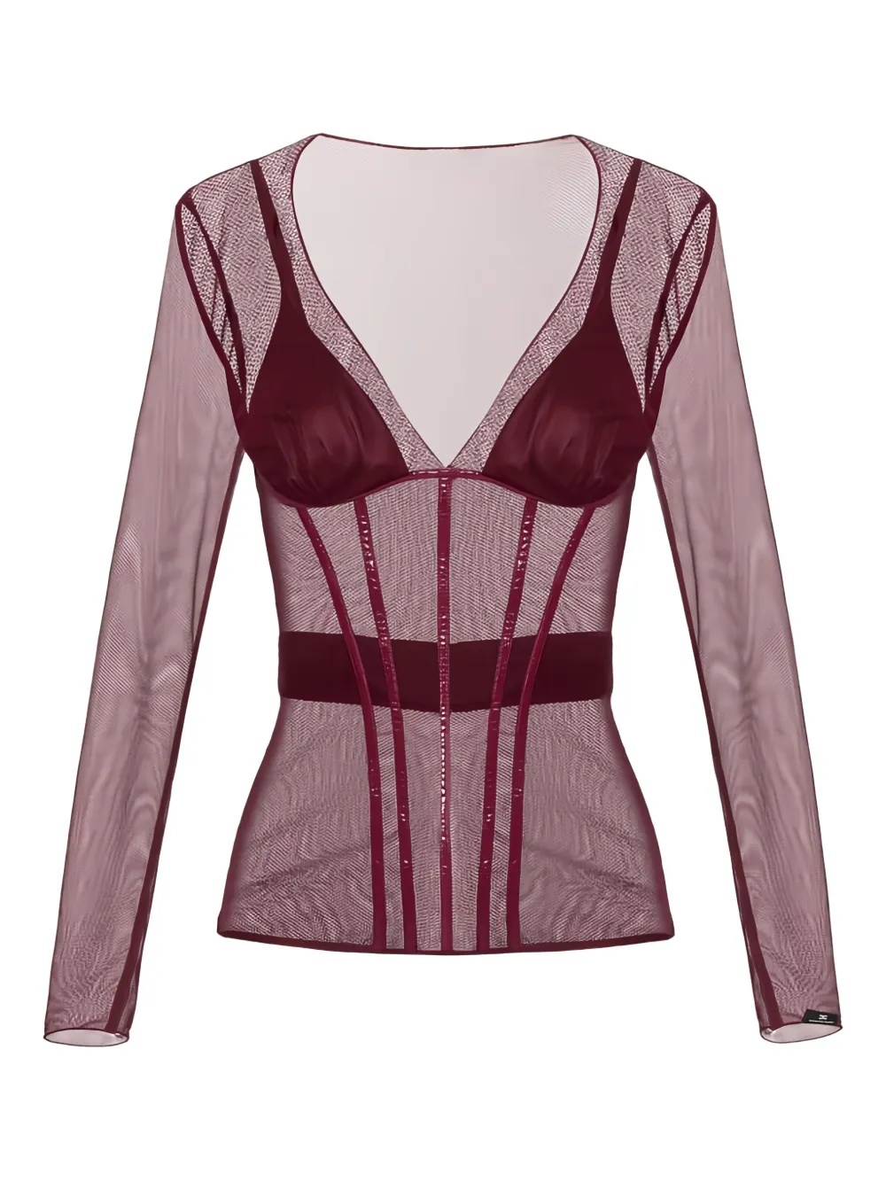 Elisabetta Franchi top con cuello en V | rojo | Image 1