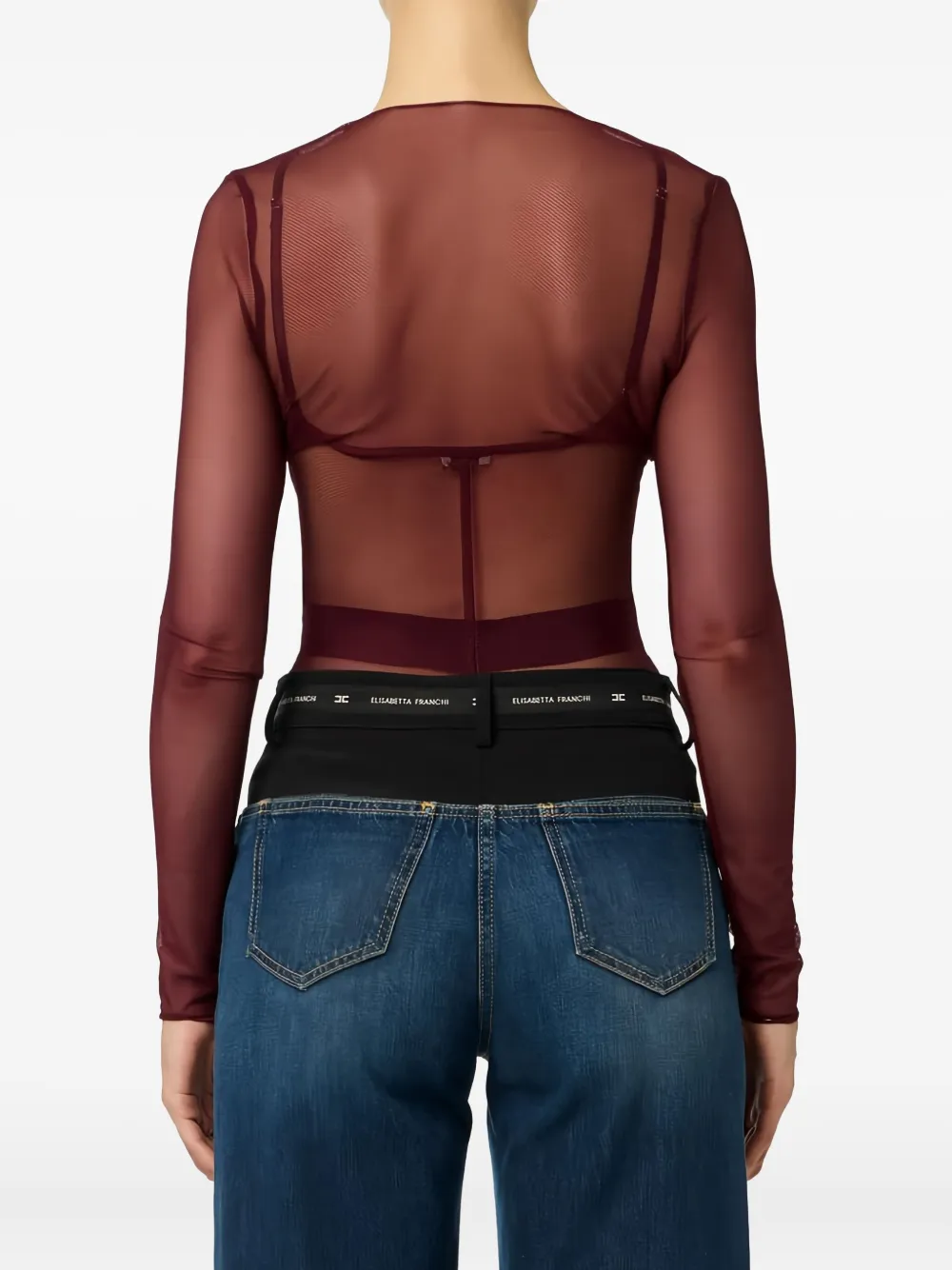 Elisabetta Franchi Top met V-hals Rood