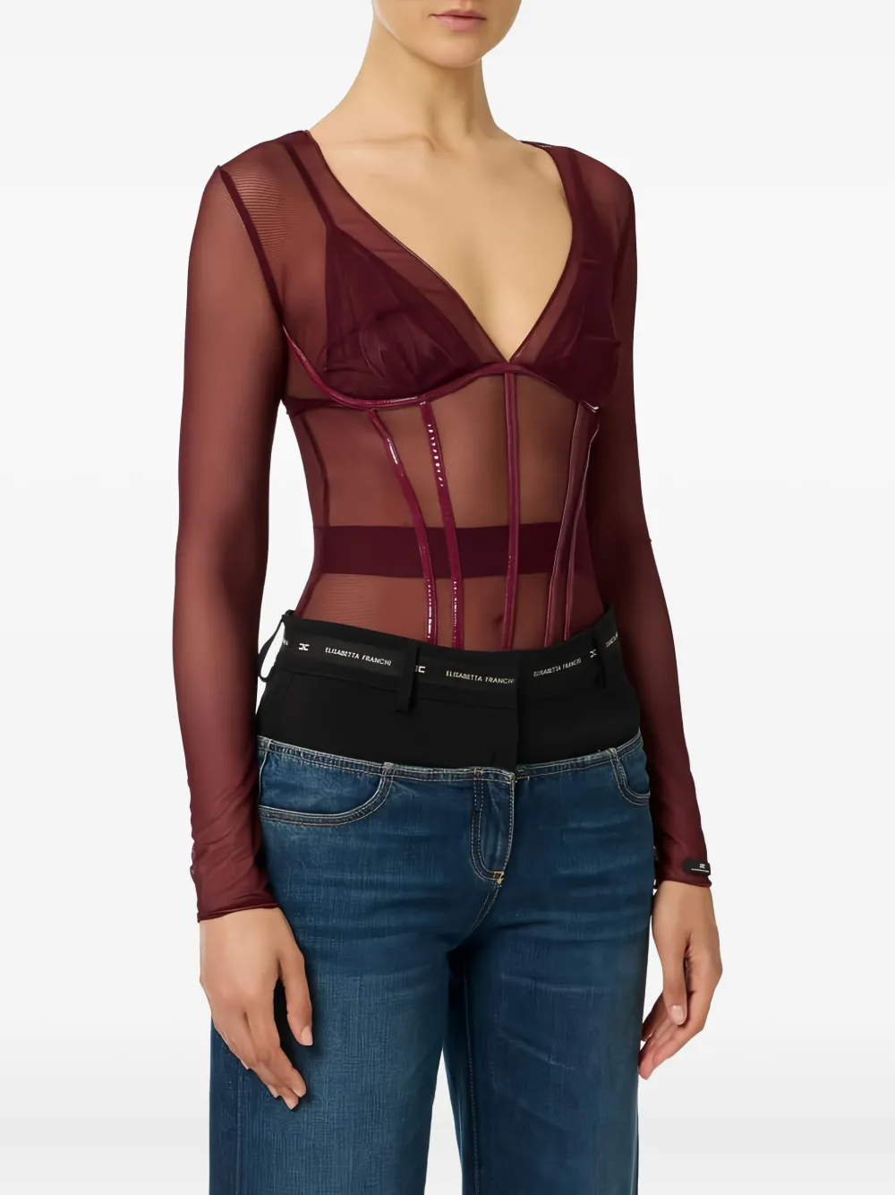 Elisabetta Franchi V-neck top - Rood