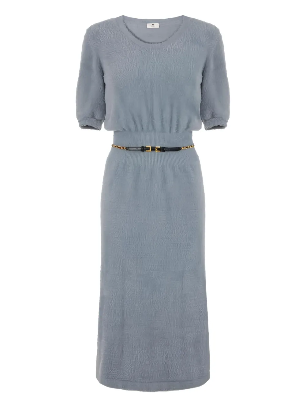 Elisabetta Franchi short-sleeve knitted midi dress | Blue | Image 1