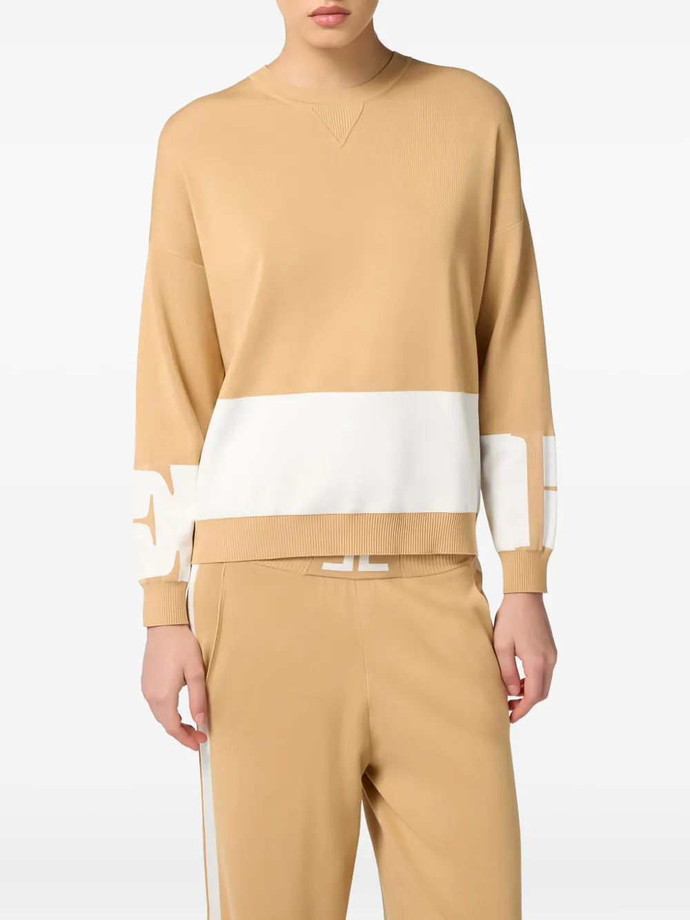 Elisabetta Franchi Patch-pocket Belt-fastening Cardigan In Neutral