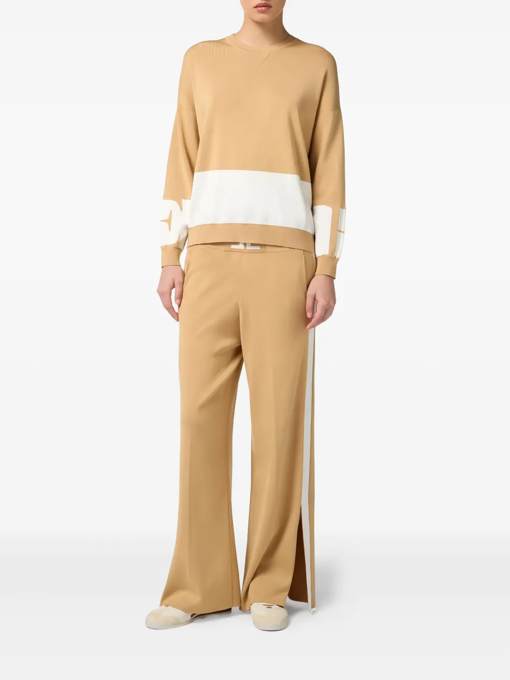 Elisabetta Franchi Patch-pocket Belt-fastening Cardigan In Neutral