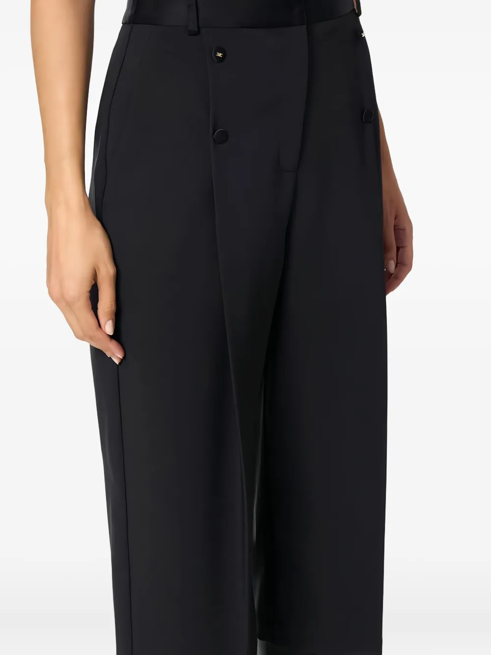 Elisabetta Franchi Geplooide bermuda shorts Zwart