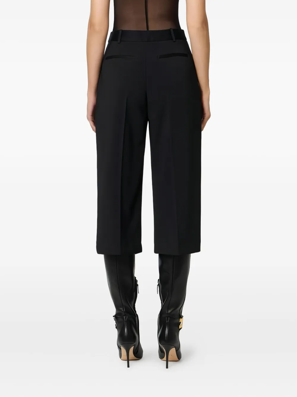 Elisabetta Franchi Geplooide bermuda shorts Zwart