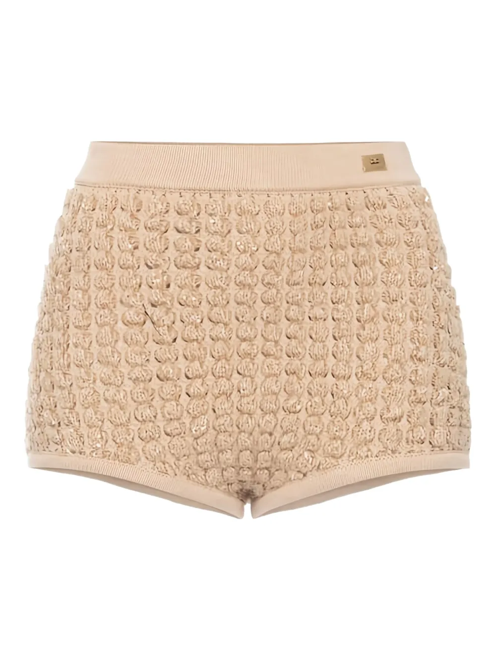 Elisabetta Franchi sequin-embellished bouclé shorts | Neutrals | Image 1
