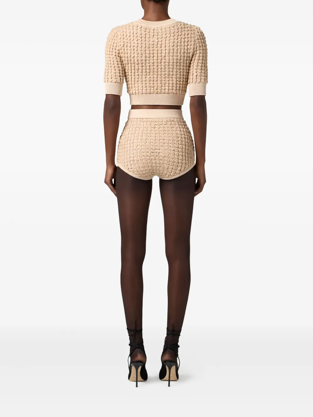 Elisabetta Franchi Shorts verfraaid met pailletten Beige
