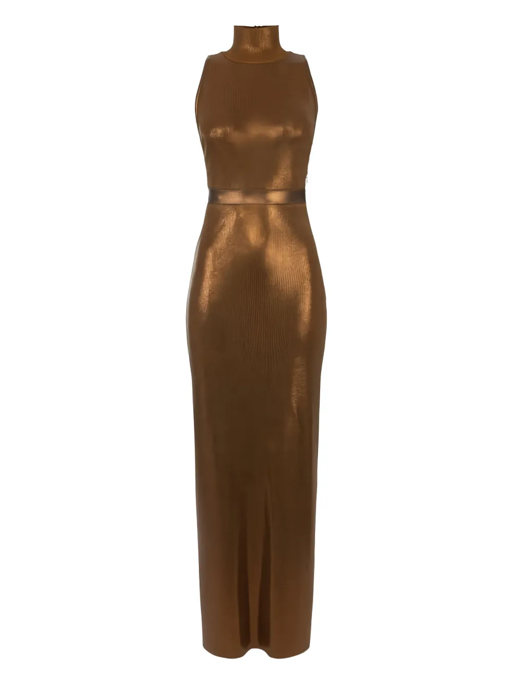 Elisabetta Franchi halterneck maxi dress | Brown | Image 1