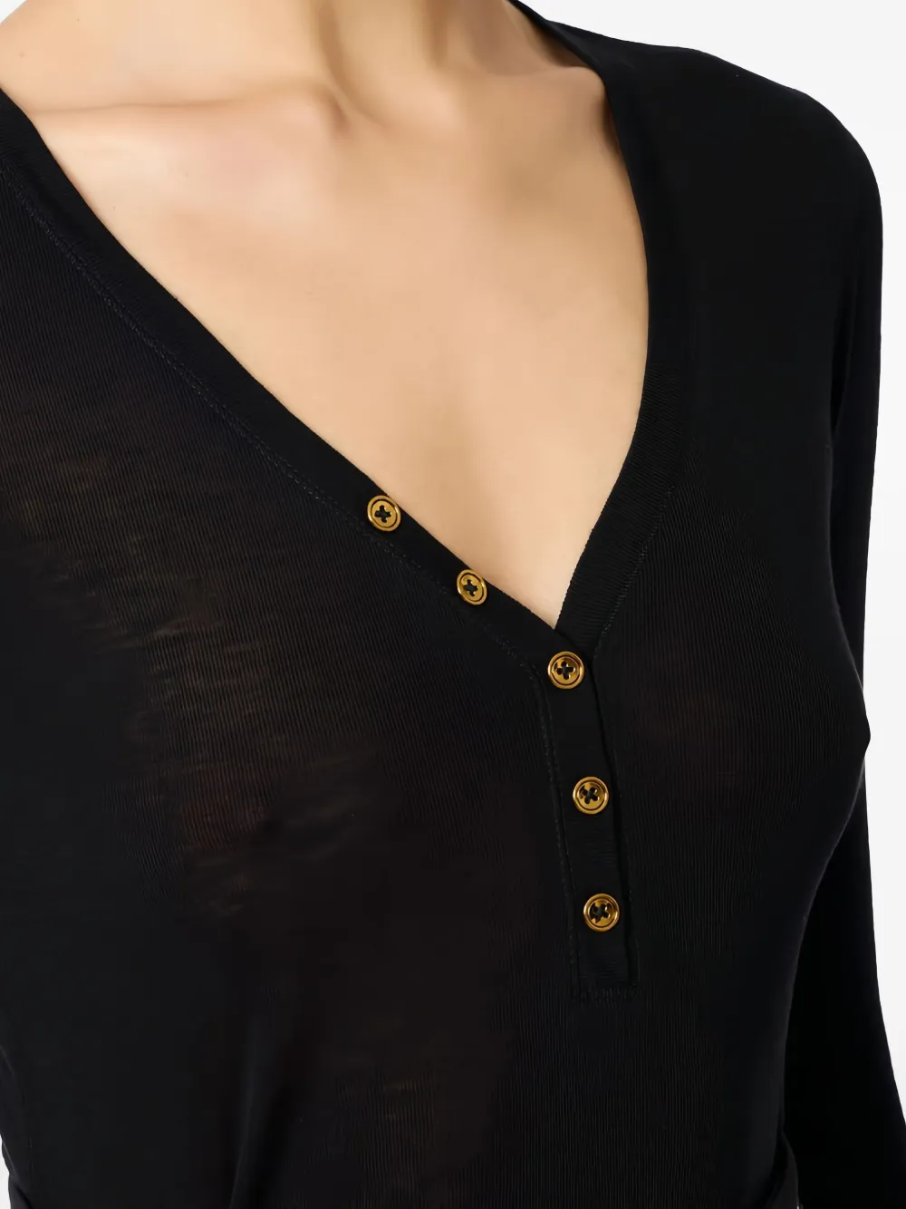 Elisabetta Franchi Top met V-hals Zwart