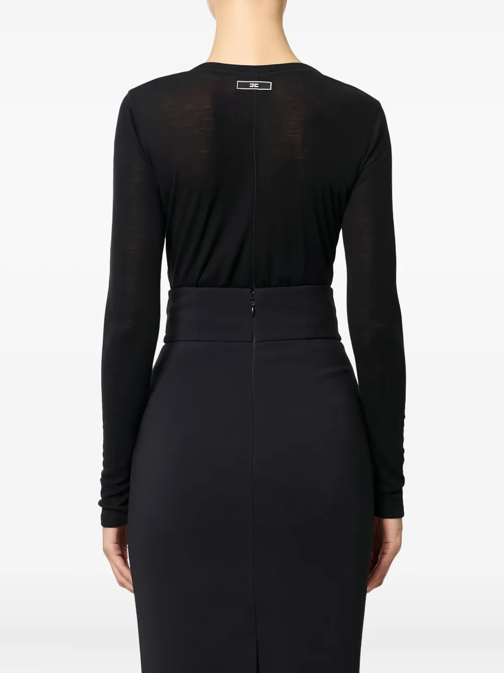 Elisabetta Franchi Top met V-hals Zwart