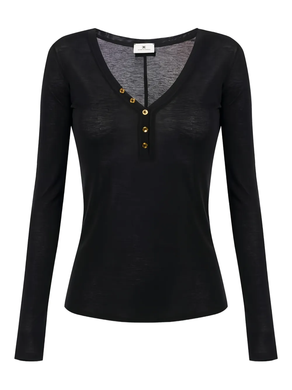 Elisabetta Franchi top con cuello en v | negro | Image 1