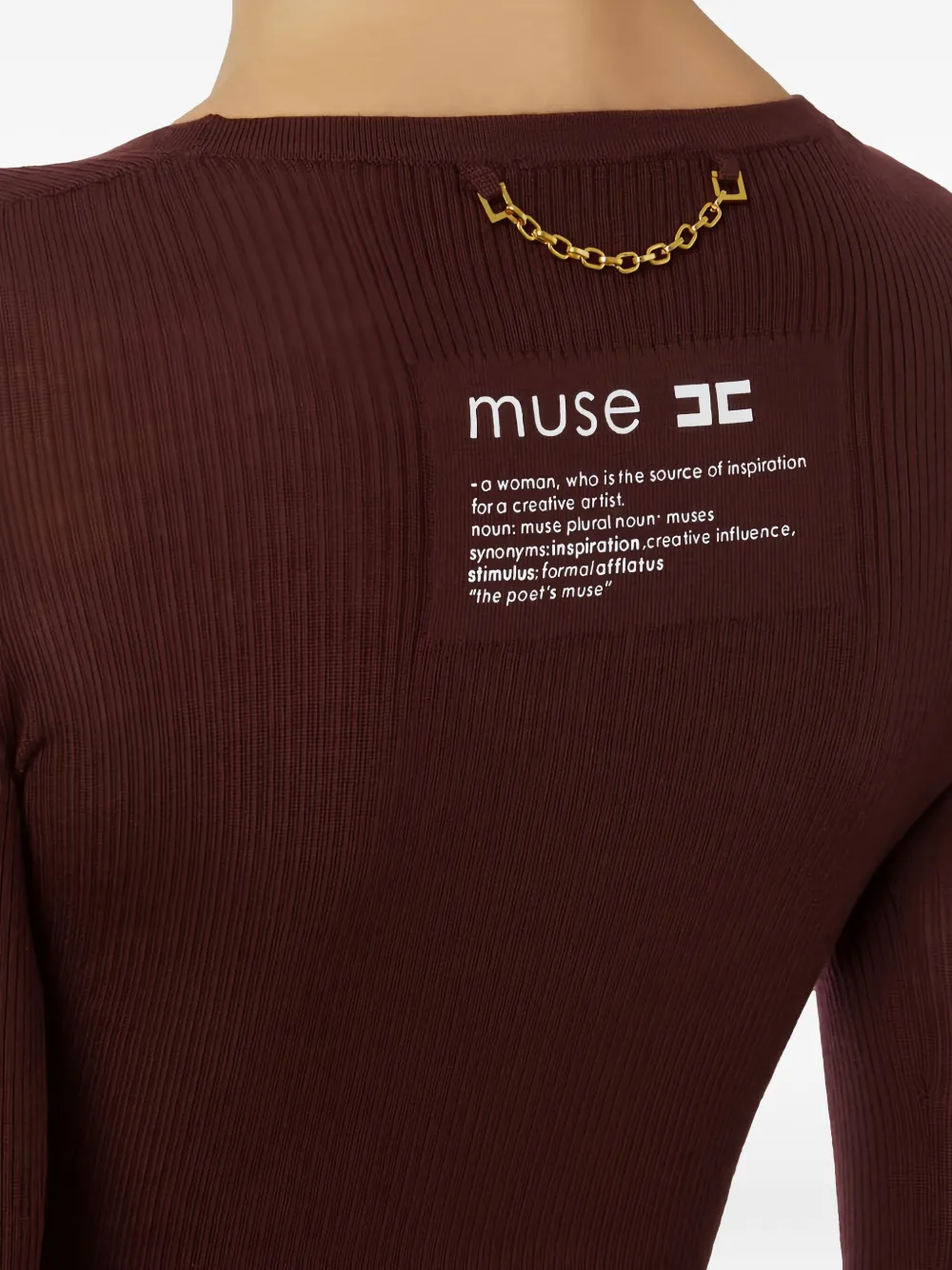 Elisabetta Franchi Cropped Sweater In Burgundy