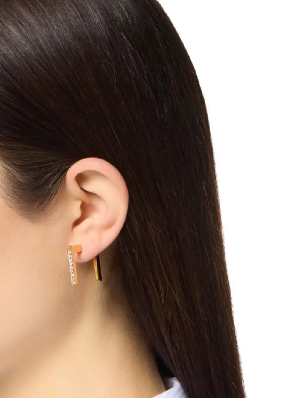 Rhinestone-Embellished Earrings