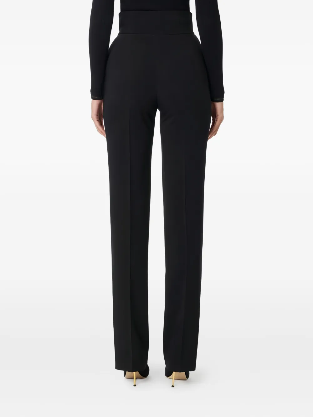 Elisabetta Franchi High-waisted Trousers In Black