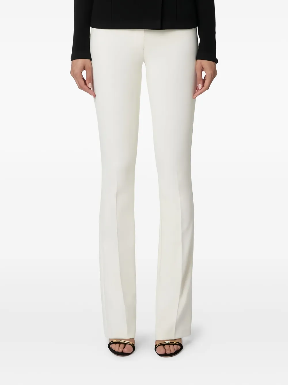 Elisabetta Franchi Flared Trousers In White