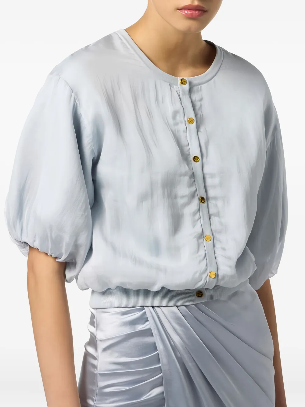 Elisabetta Franchi Button-up Cardigan In Blue