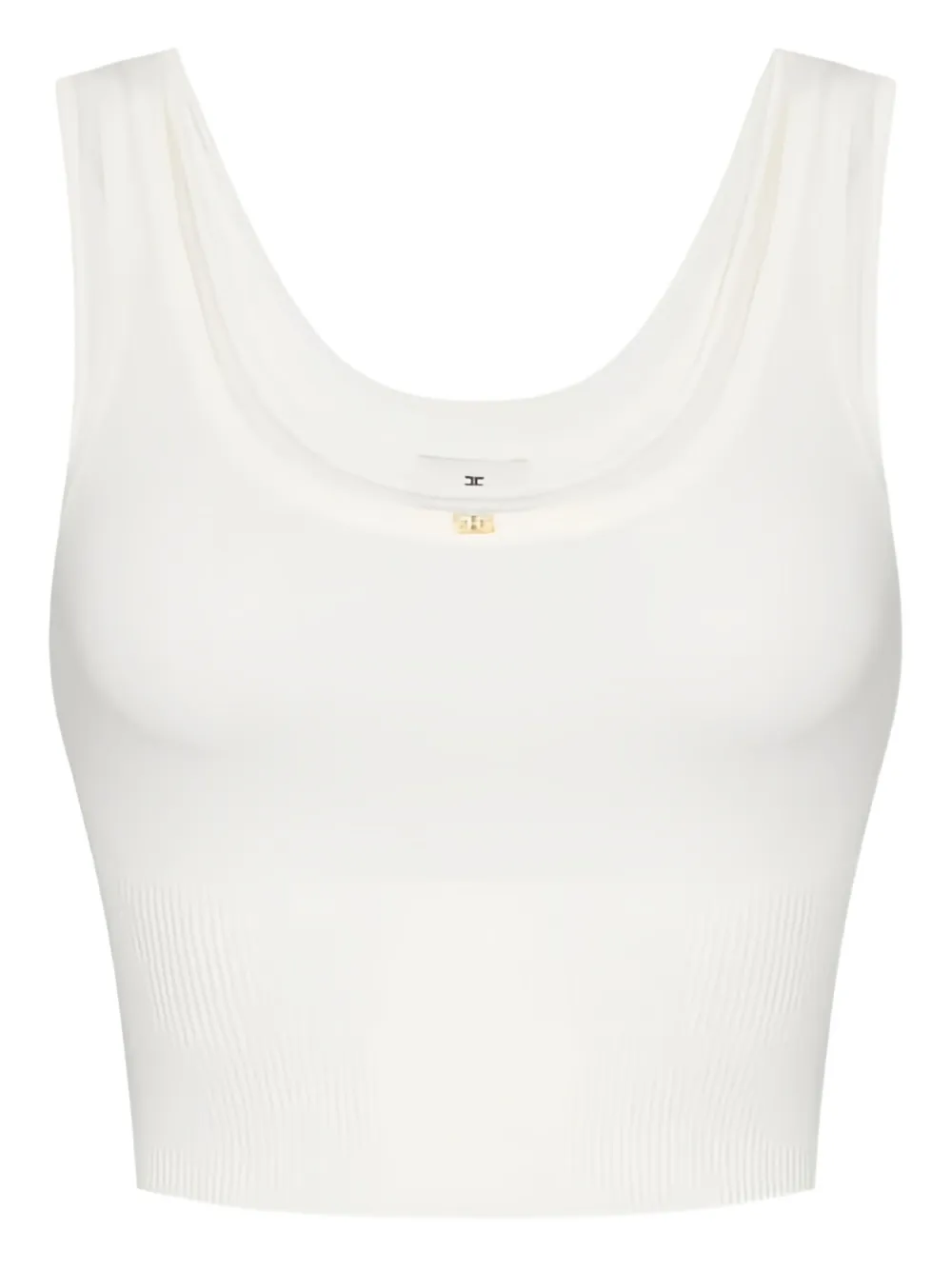 Elisabetta Franchi Scoop Neck Tank Top In White