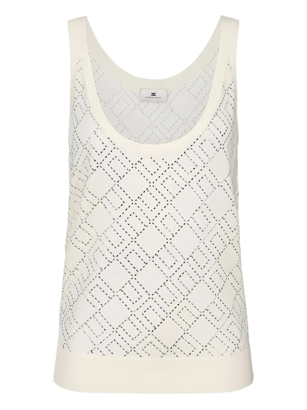 Elisabetta Franchi embroidered tank top - Toni neutri