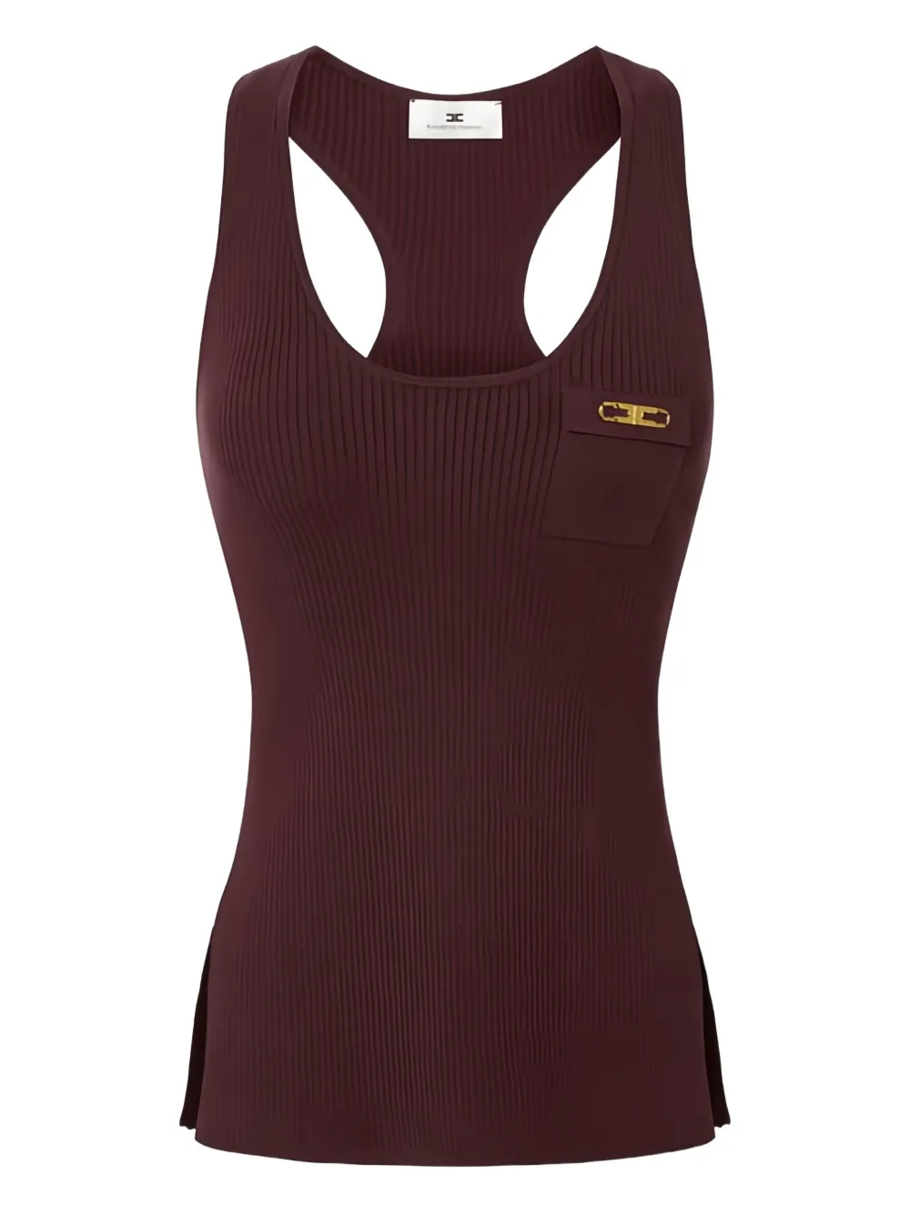 Elisabetta Franchi リブ タンクトップ - レッド Elisabetta Franchi リブ タンクトップ - レッド