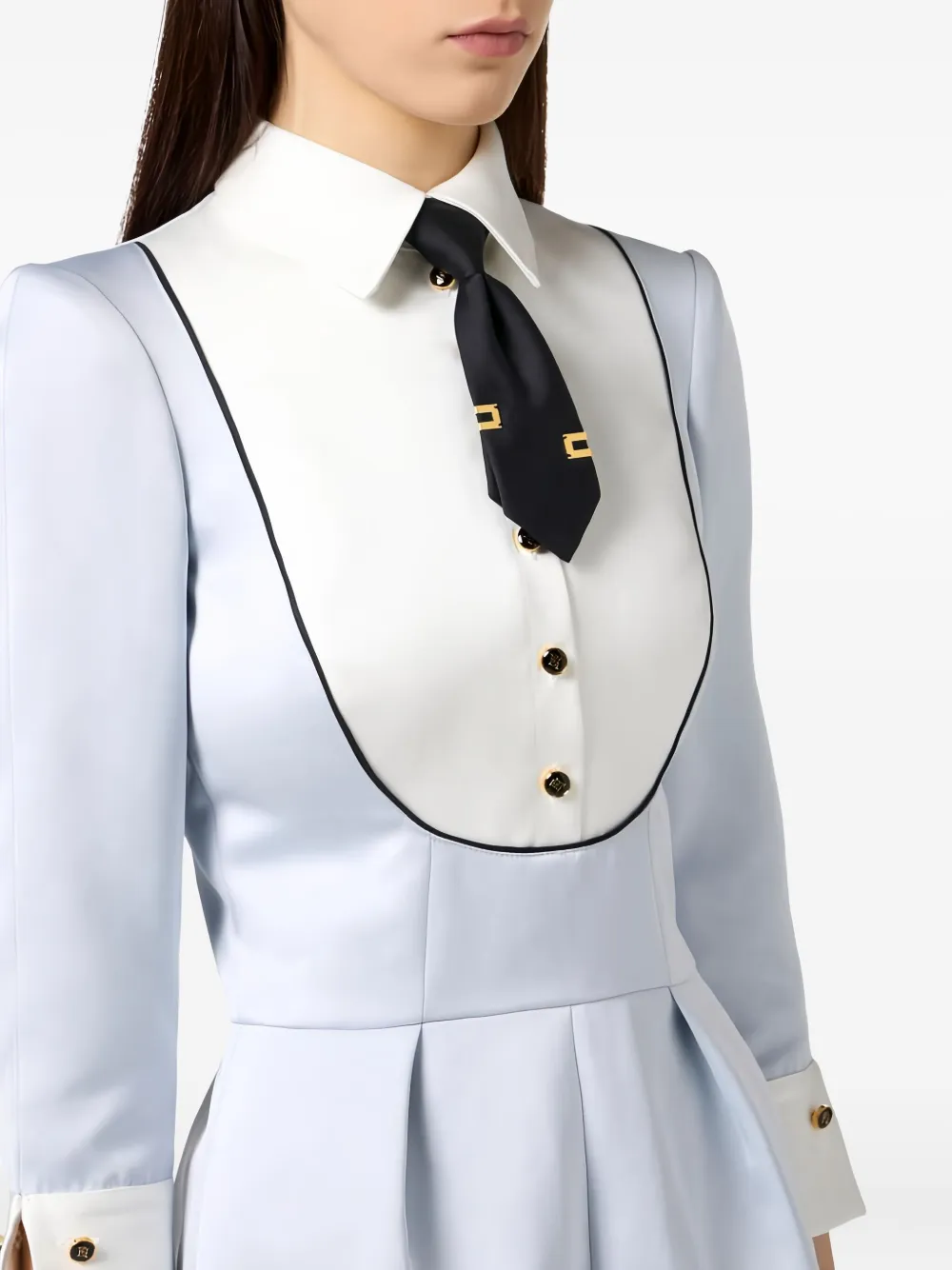 Elisabetta Franchi Jumpsuit met gestrikt detail Blauw