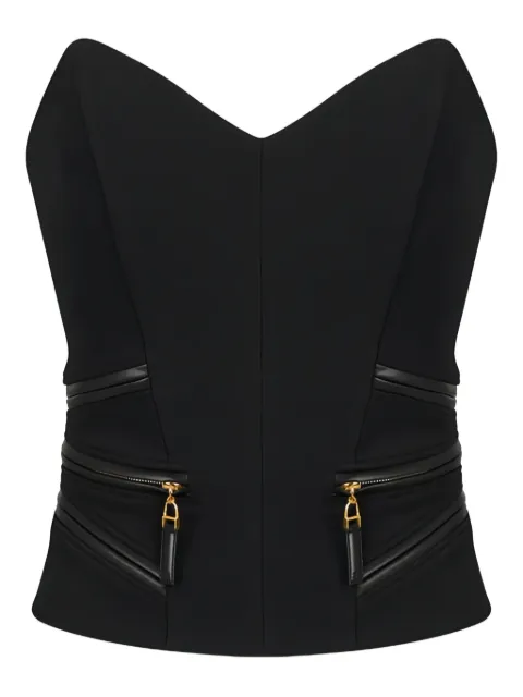 Elisabetta Franchi zip crepe top