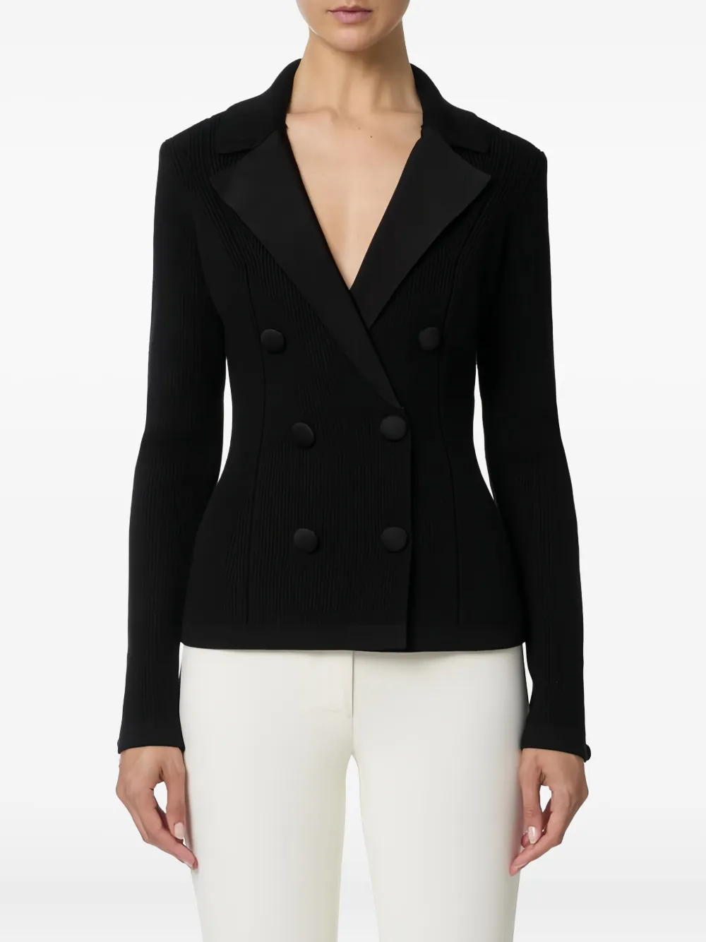 Elisabetta Franchi double-breasted lapels knit jacket | Blazers | Image 2