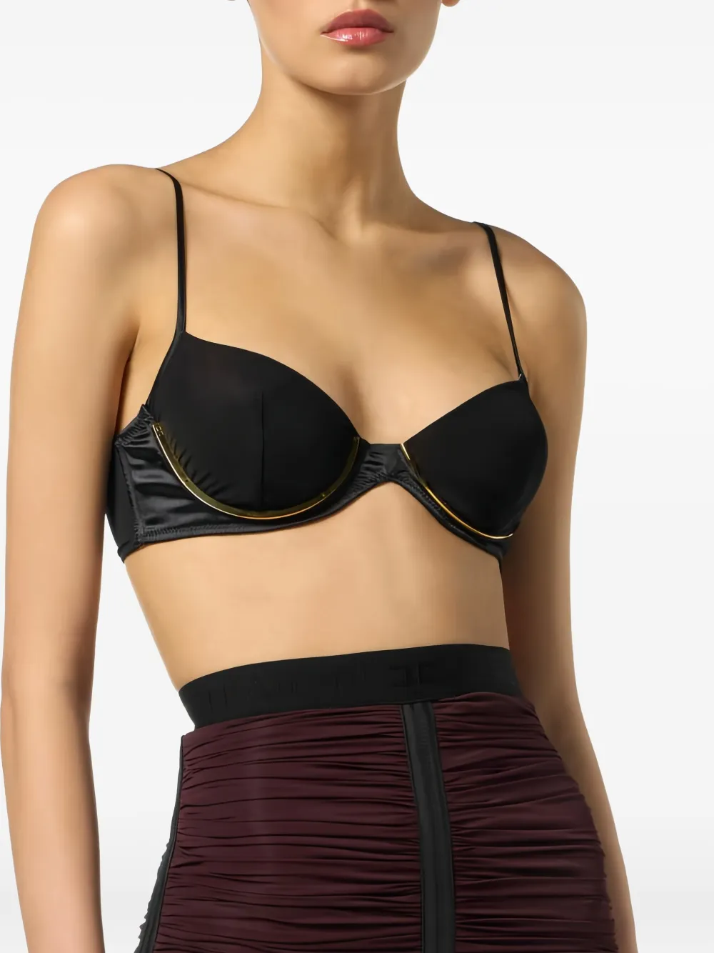 Elisabetta Franchi  satin-effect bra | Image 2